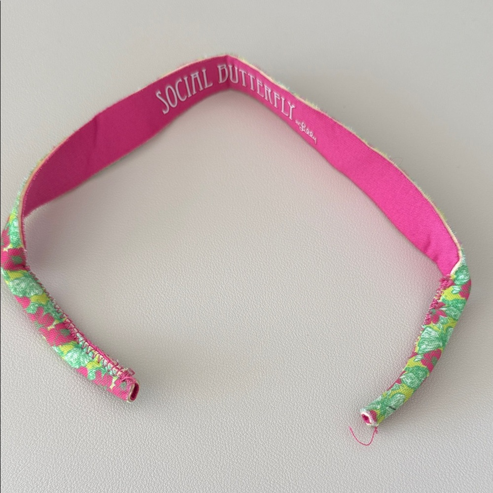 Lilly Pulitzer Pink and Green Floral Glasses Strap